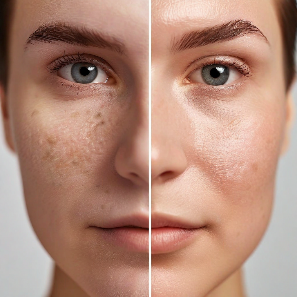 לפני ואחרי - השפעה על העור